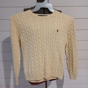 Women's Sz. Med., Polo Sweater, Buttery yellow.